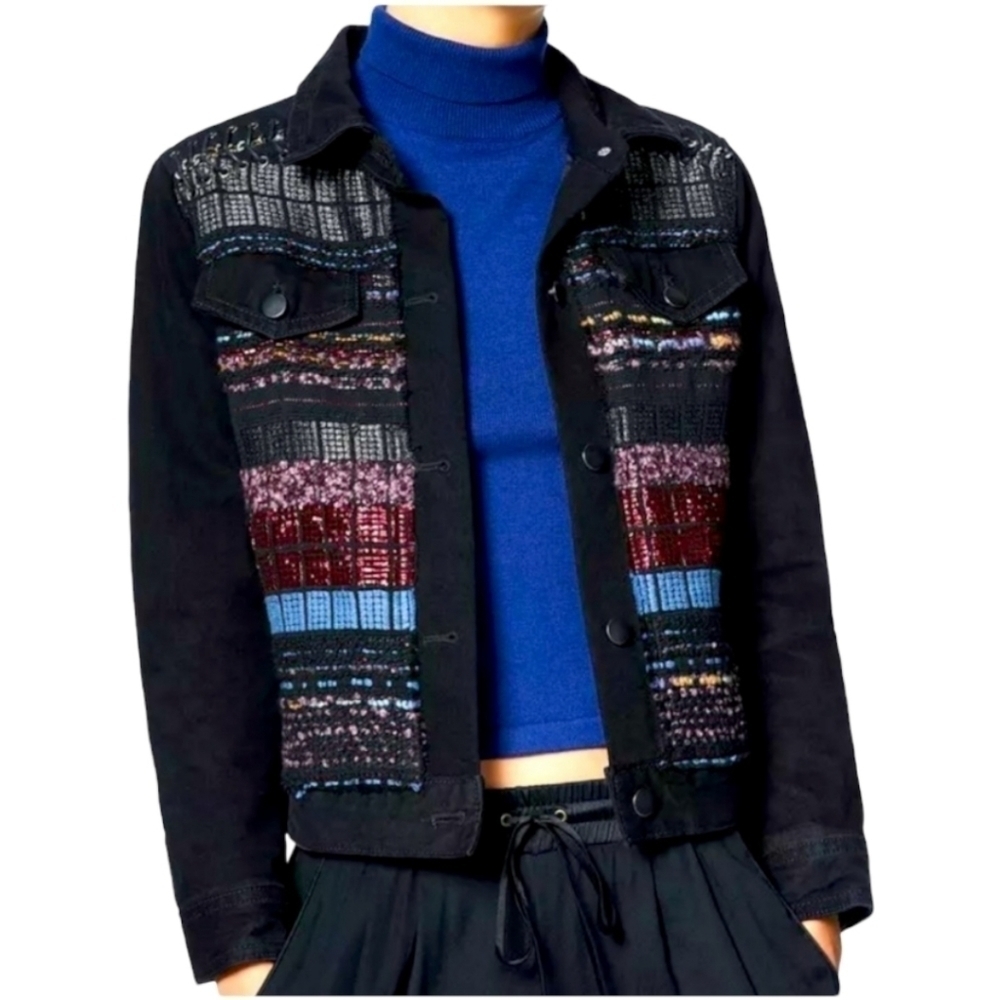 Ramy Brook Landon Shimmery Multicolor Cropped Jacket
